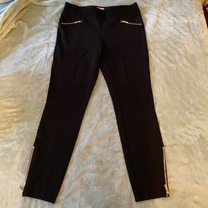 H&M moto style zippered leggings